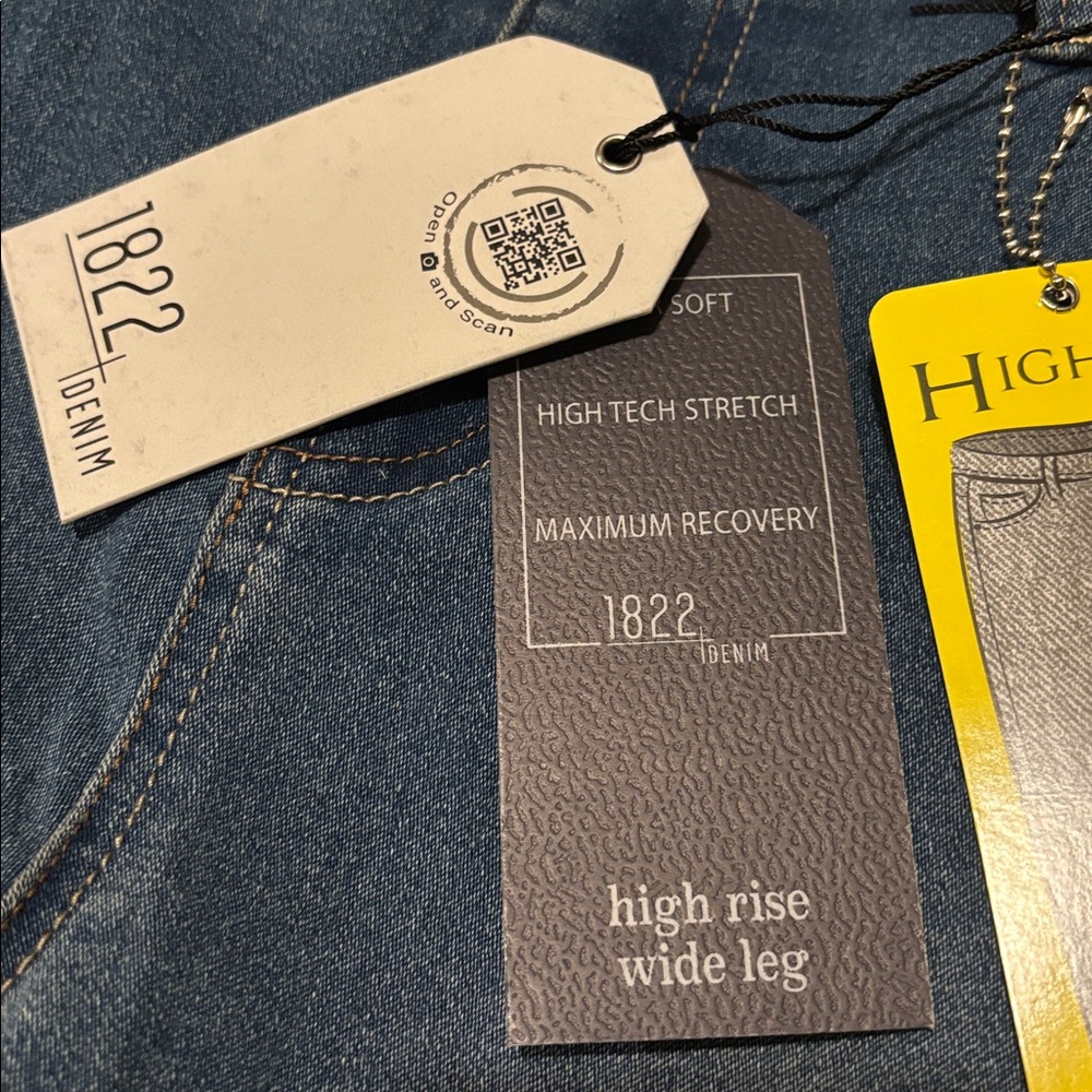 NWT 1822 Denim High Rise Wide Leg Jeans 10 - Picture 12 of 12